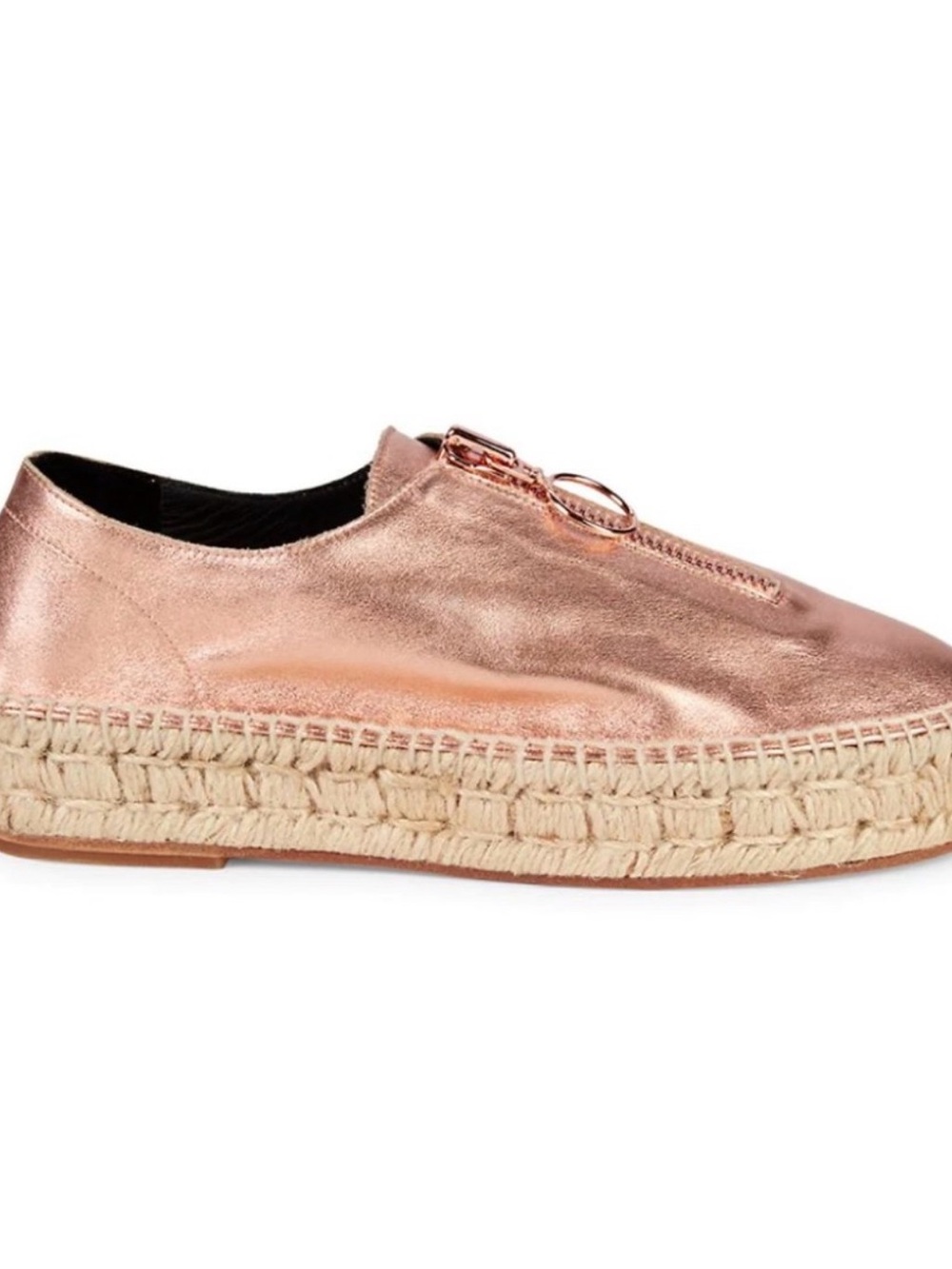 Alexander Wang Metallic Rose Espadrille Platform Slip-On